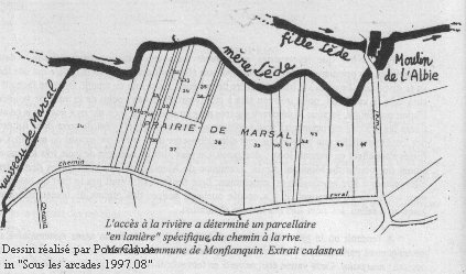Plan Lède- prairies en lanières.jpg (31385 octets)